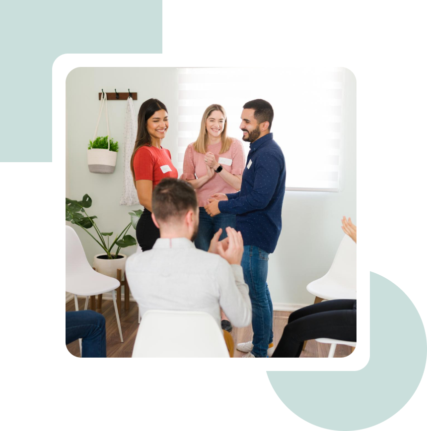 Families engaging in supportive mediation conversations