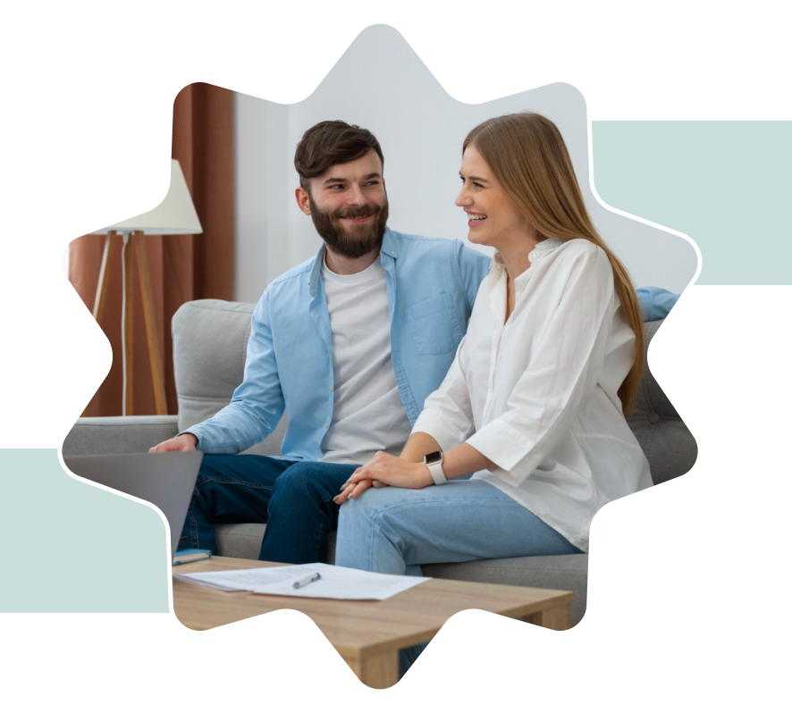 Couple discussing family mediation